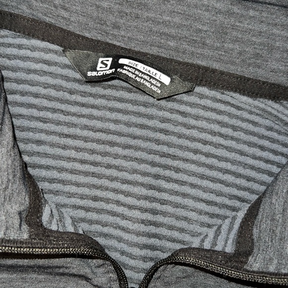 Salomon Ribbed Outline Half Zip Pullover - Dark Blue - Picture 7 of 7